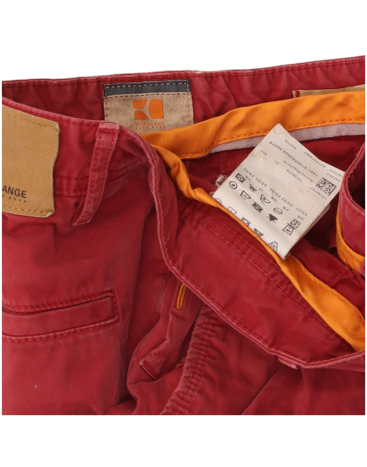 Muške kratke hlače Hugo Boss Chino W33 Srednje crveni pamuk
