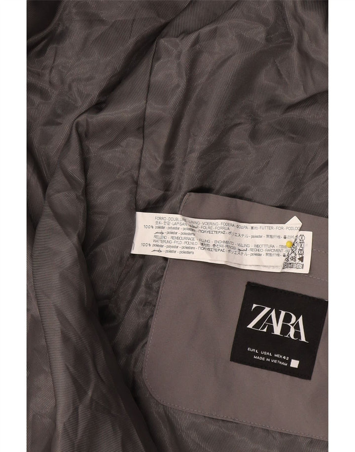 Zara muška jakna UK 40 velika siva poliester