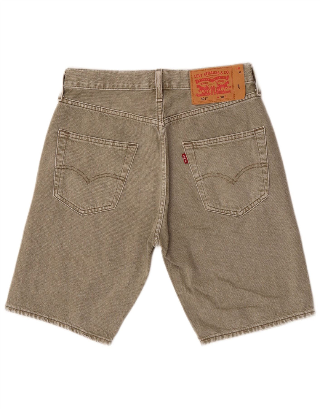 Levi's muške kratke traper hlače 501 W28, mali kaki pamuk