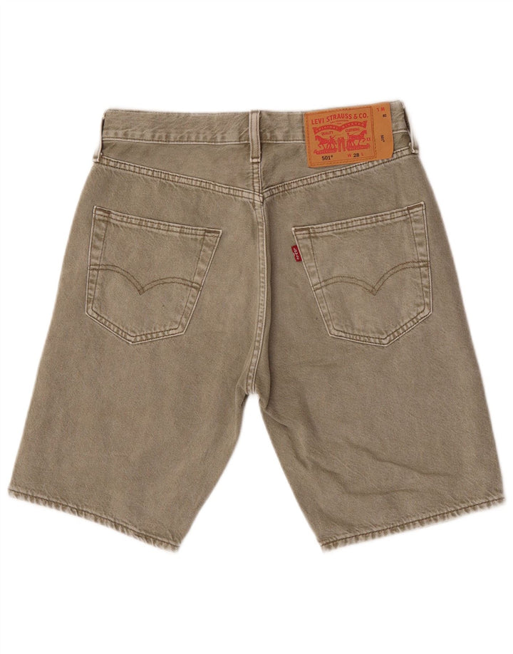 Levi's muške kratke traper hlače 501 W28, mali kaki pamuk
