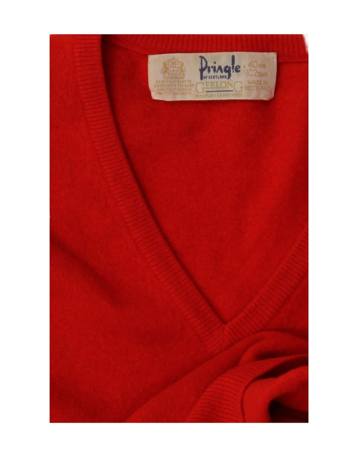PRINGLE Ženski kratki pulover s V-izrezom IT 40 Small Red