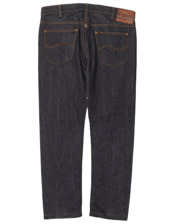 Lee Mens Daren Straight Jeans W34 L32 Mornarsko plavi pamuk