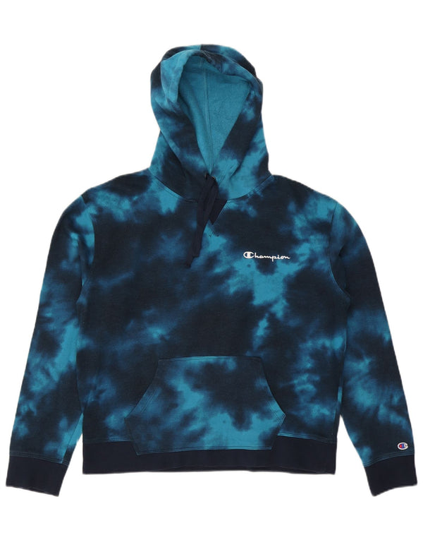 Champion ženska majica s kapuljačom UK 16 Velika plava kravata, pamuk