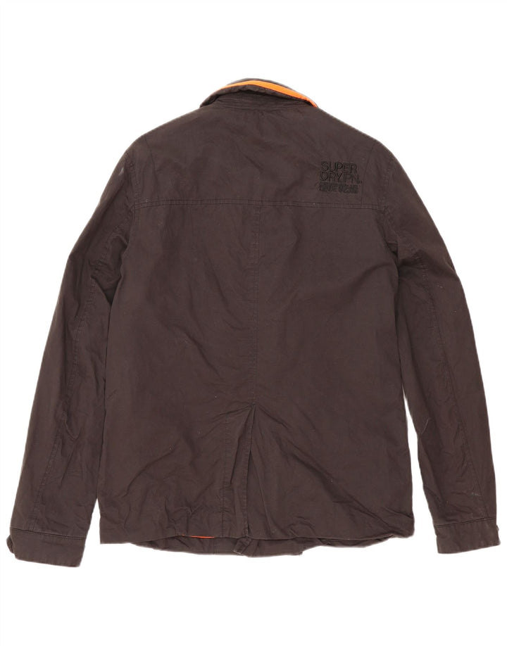 Superdry ženski graškasti kaput UK 16 veliki crni pamuk