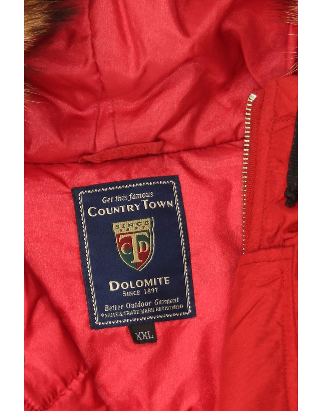 Dolomite muška podstavljena jakna s kapuljačom UK 44 2XL crveni poliamid