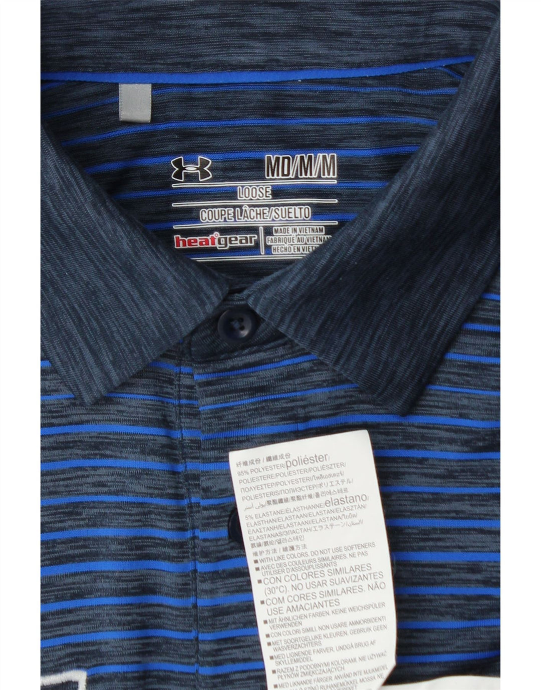 UNDER ARMOUR Muška Heat Gear Graphic polo majica srednje plave pruge