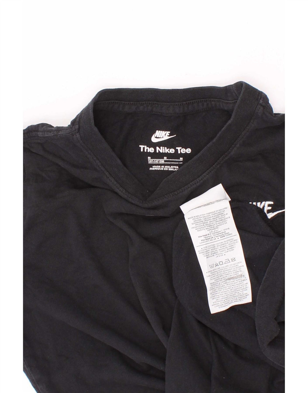 Nike Boys T-Shirt Top 10-11 Years Srednji crni pamuk