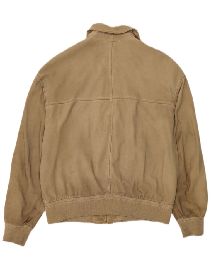 Vintage muška bomber jakna od brušene kože UK 38 srednje bež boje