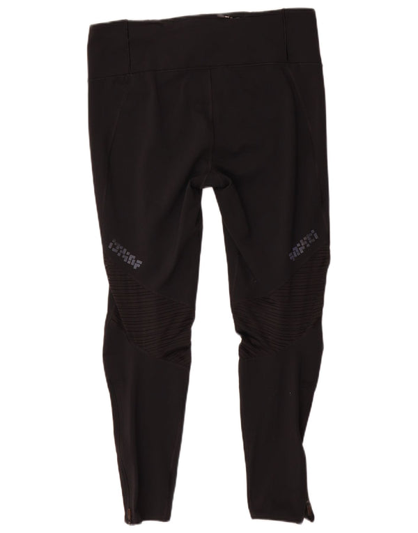 Adidas ženske Climacool grafičke tajice UK 16/18 velike crne poliesterske