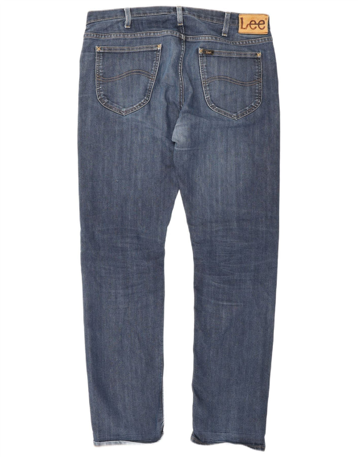 Lee Mens Daren Straight Jeans W36 L34 Plavi pamuk