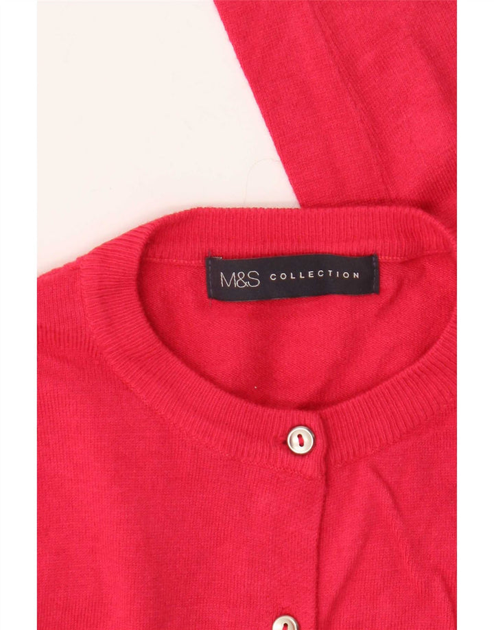 Marks & Spencer ženski kardigan pulover UK 10 Small Pink