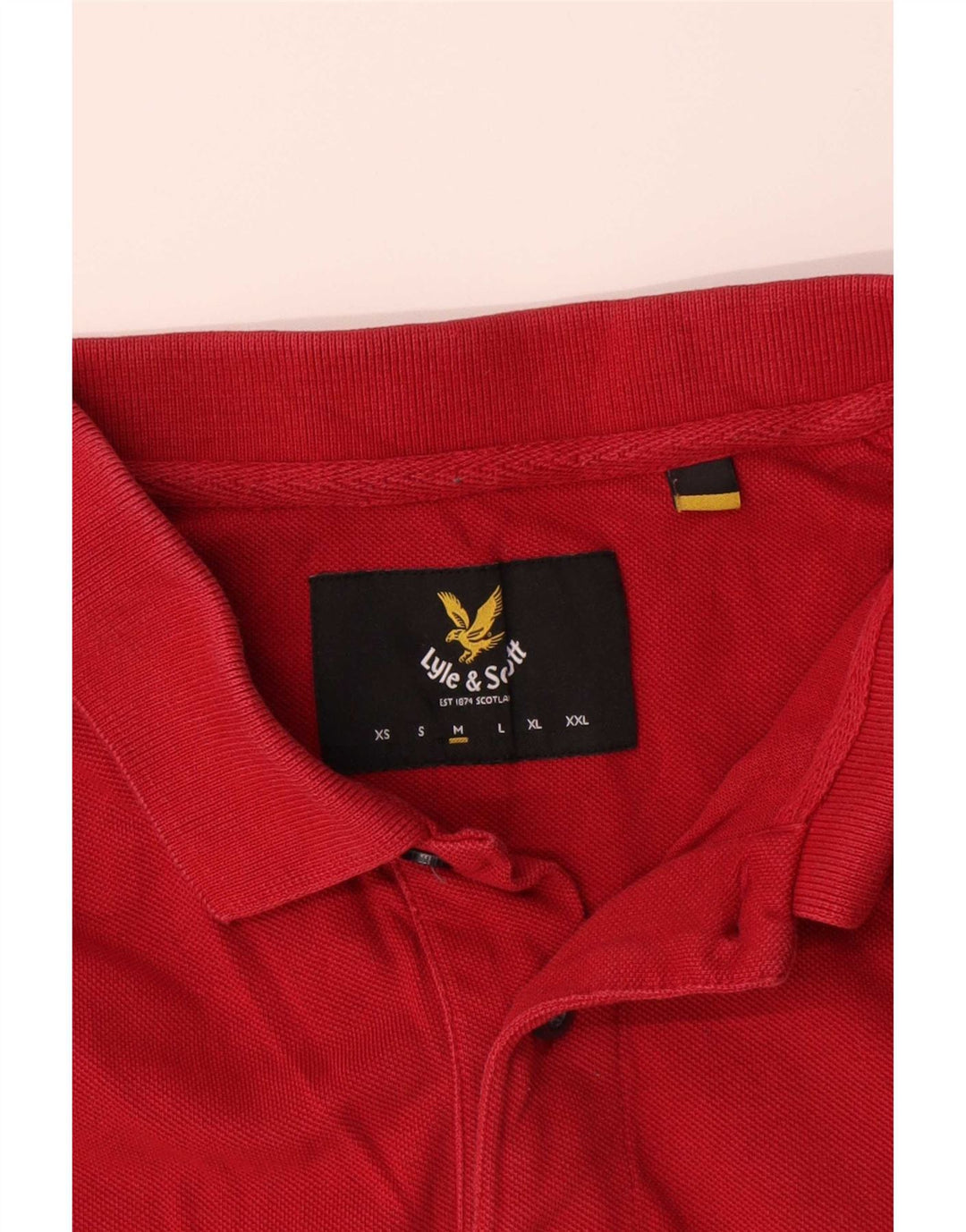 Lyle & Scott muška polo majica srednje crvene pamučne boje
