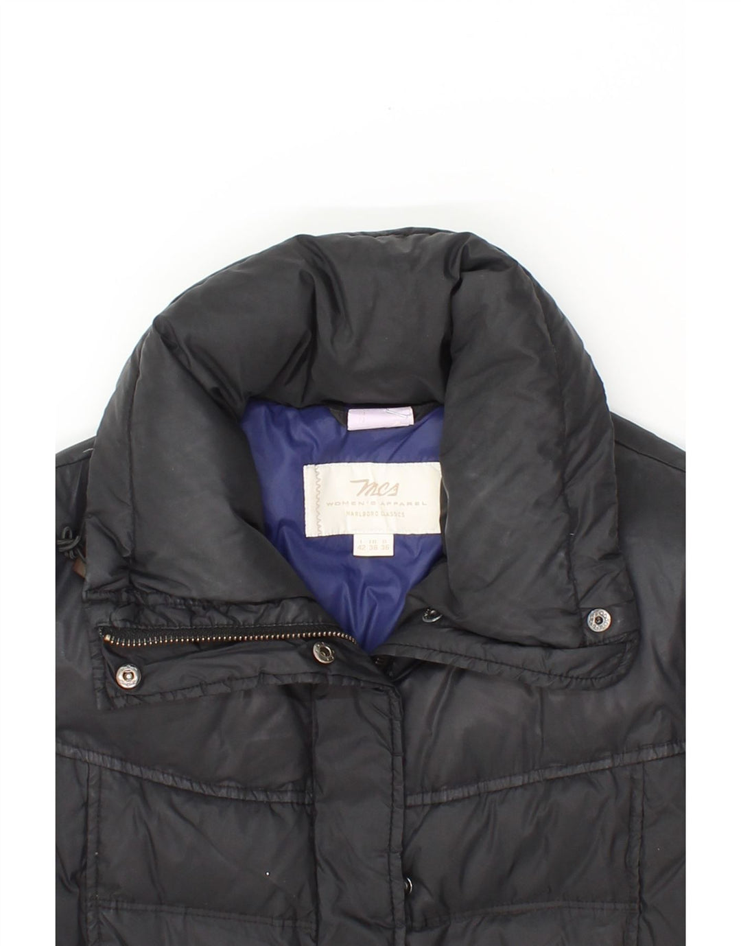 MARLBORO CLASSICS Womens Padded Coat EU 38 Medium Black Nylon Vintage Marlboro Classics and Second-Hand Marlboro Classics from Messina Hembry 
