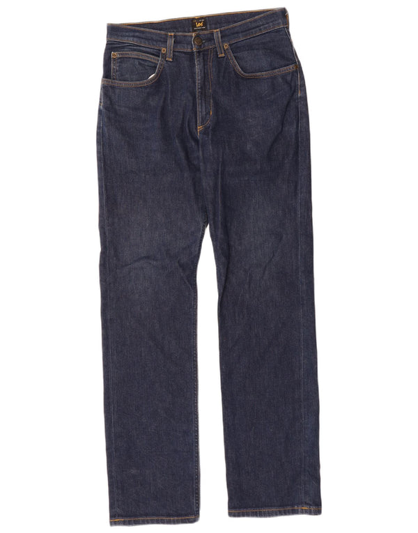 Lee Mens Brooklyn Straight Jeans W30 L32 Plavi pamuk
