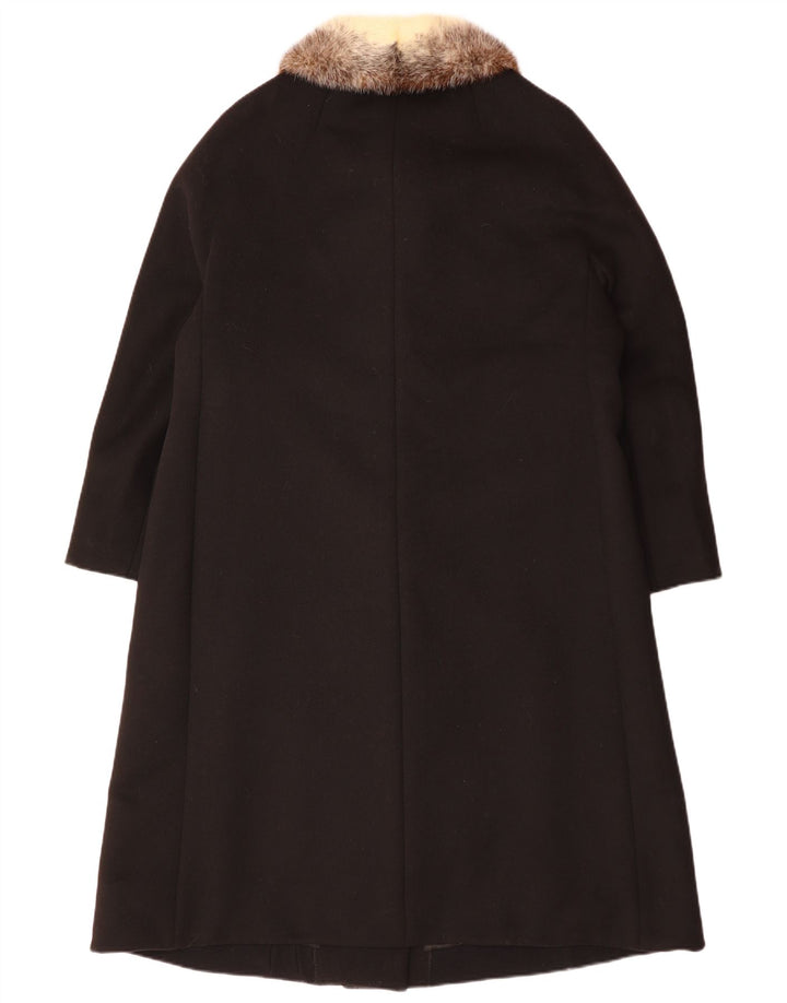 VINTAGE ženski kaput UK 14 velika crna vuna