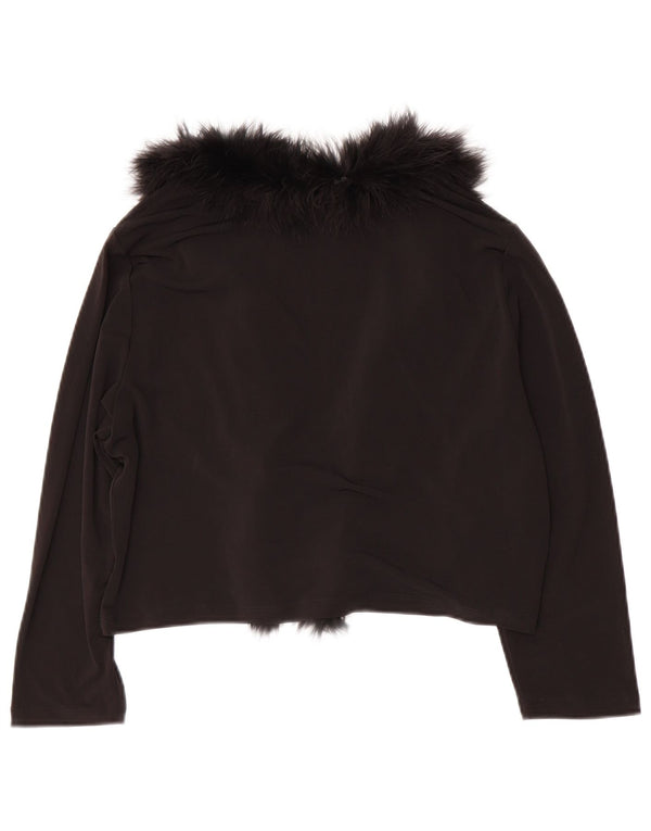 CALVIN KLEIN Ženska majica s bolerima 3/4 rukava UK 14 Veliki crni poliester