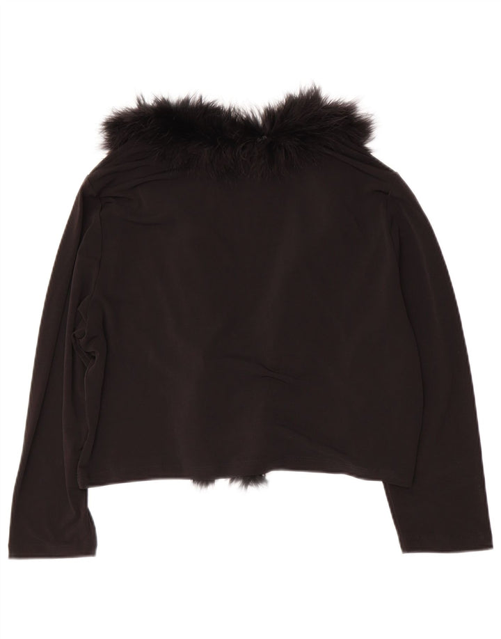 CALVIN KLEIN Ženska majica s bolerima 3/4 rukava UK 14 Veliki crni poliester