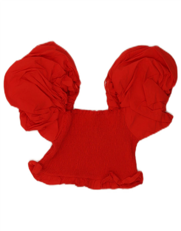 Zara ženski kratki top s otvorenim ramenima UK 8 Small Red