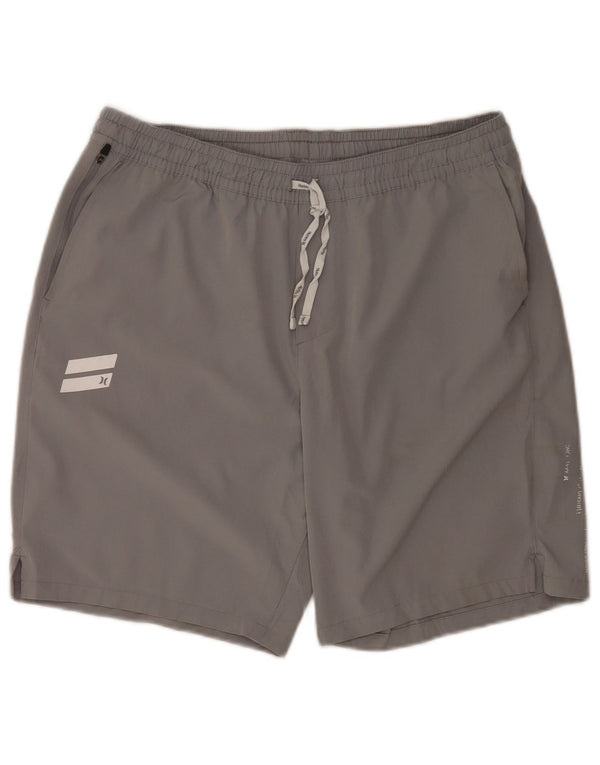 Hurley Mens Swimming Shorts Large Grey Polyester