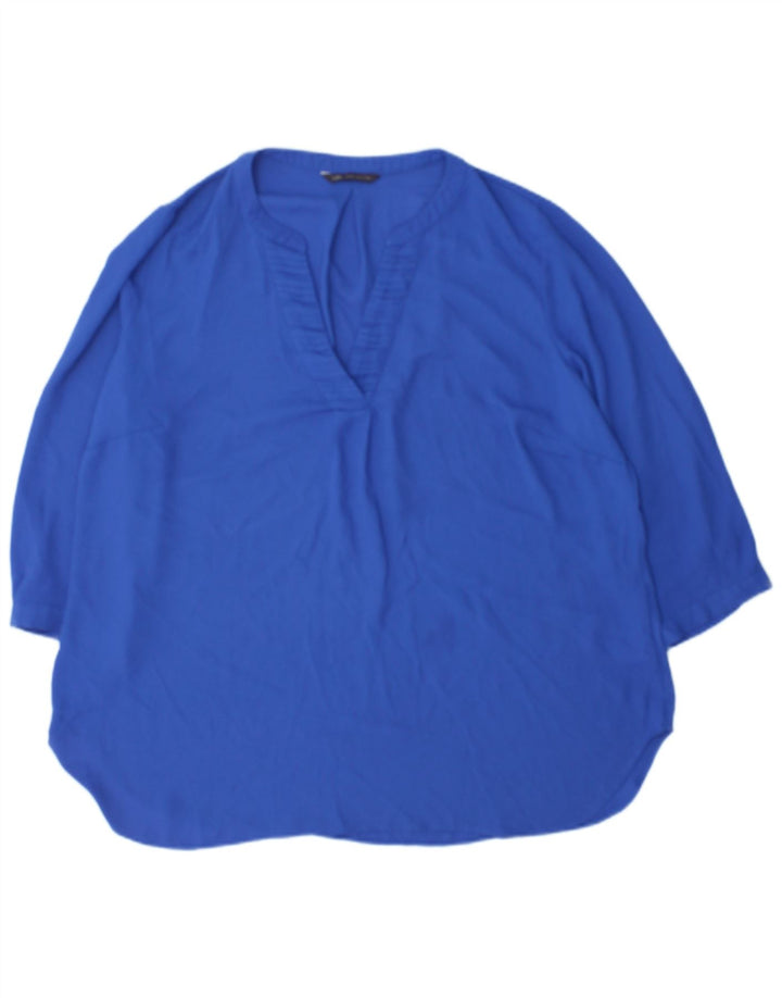 Marks & Spencer ženska majica s 3/4 rukavima UK 18 XL plavi poliester