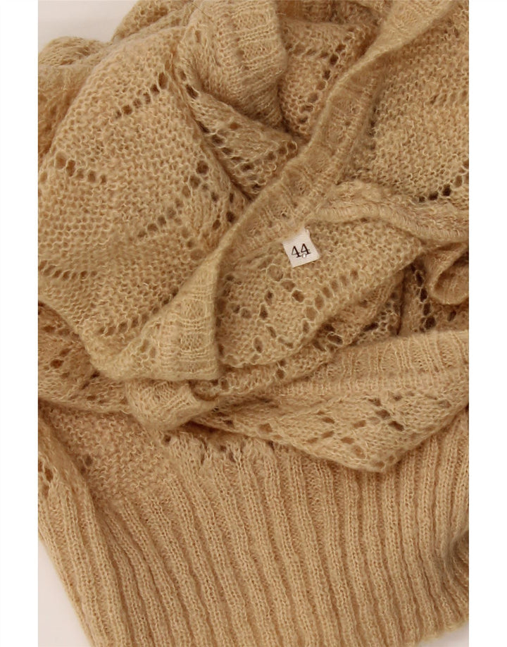 VINTAGE Womens Sleeveless Cardigan Sweater IT 44 Medium Beige Polyamide Vintage Vintage and Second-Hand Vintage from Messina Hembry 