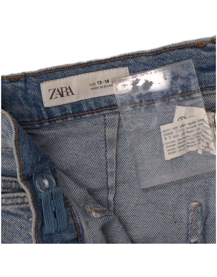 ZARA Girls Denim Shorts 13-14 Years W25  Blue Cotton Vintage Zara and Second-Hand Zara from Messina Hembry 