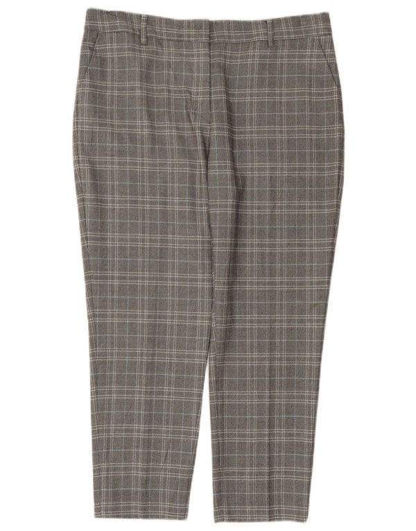 Marks & Spencer ženske skraćene hlače UK 14 Large W34 L25 sivi karirani PVC