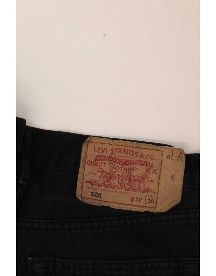 Levi's ženske ravne traperice 501 W32 L30 crni pamuk