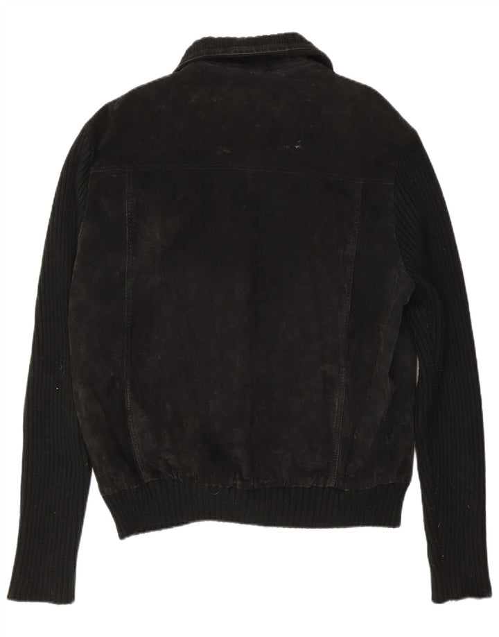 Vintage muška bomber jakna od brušene kože IT 54 2XL crna