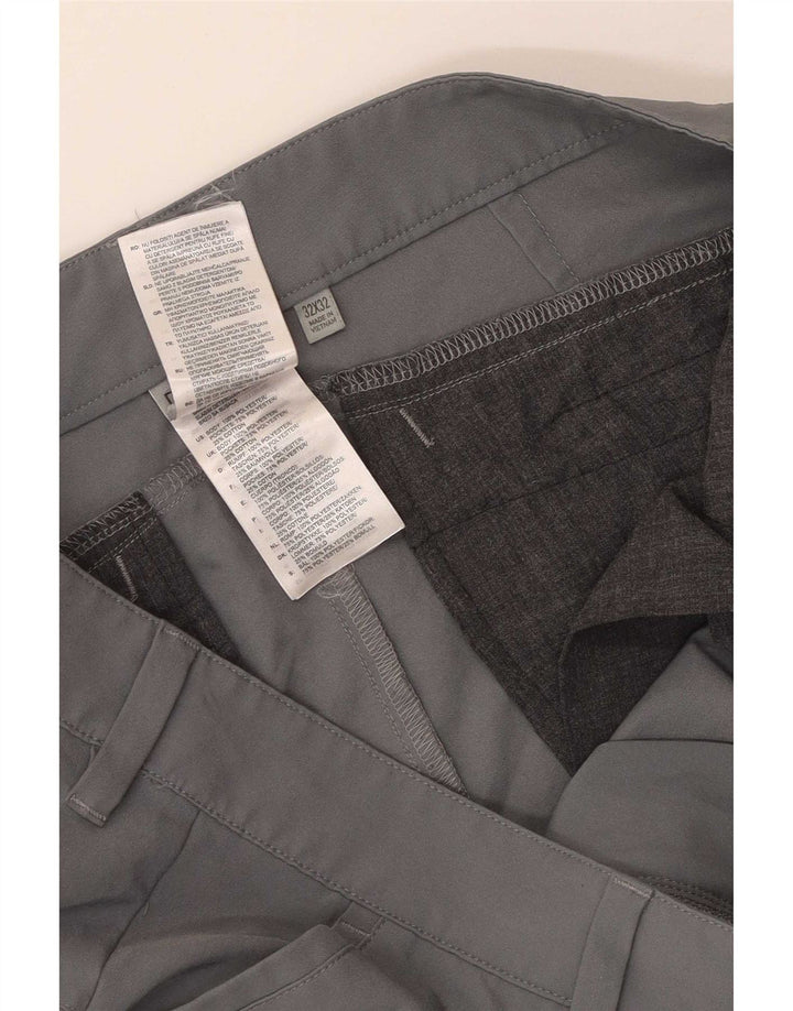 Adidas muške uske chino hlače W32 L29 sivi poliester