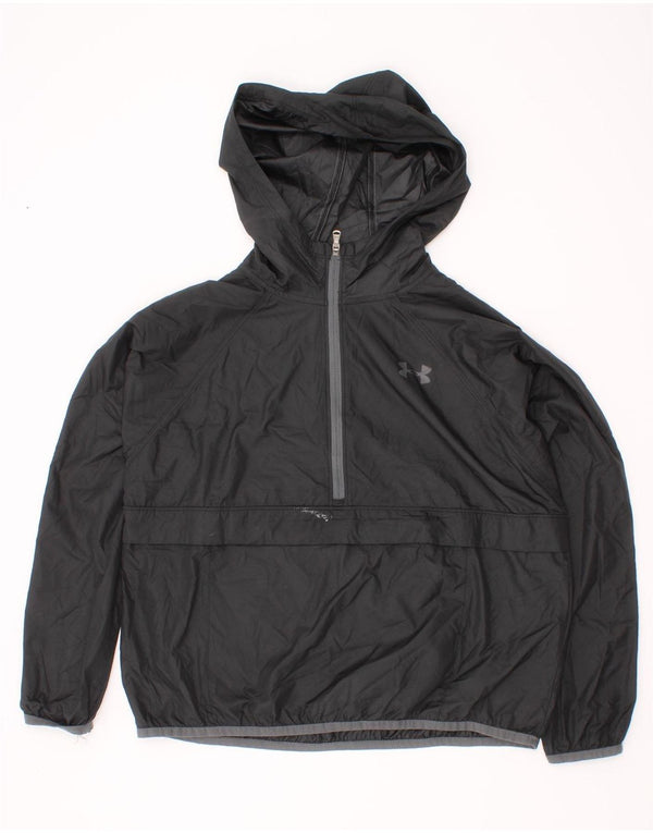 Under Armour Boys Anorak kišna jakna s kapuljačom 7-8 godina Mala crna poliesterska