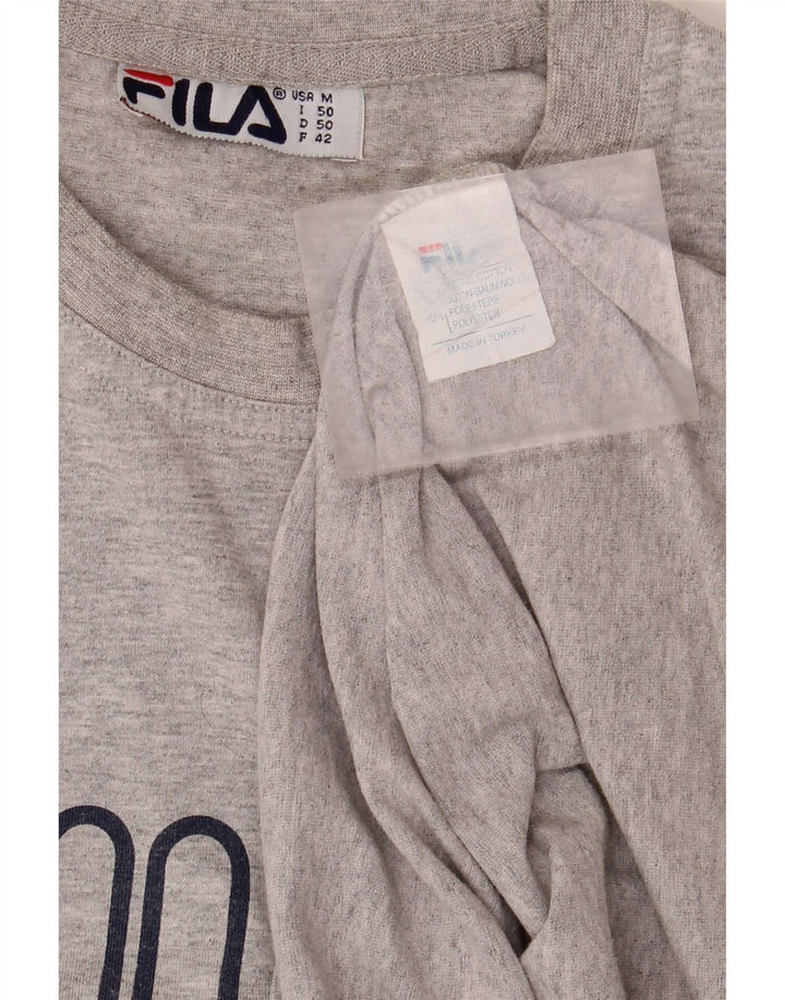 FILA Muška majica kratkih rukava s grafičkim motivima, srednje sivi pamuk