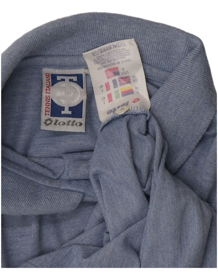 LOTTO Womens Crop Sleeveless Shirt Blouse UK 10 Small Blue Polyester