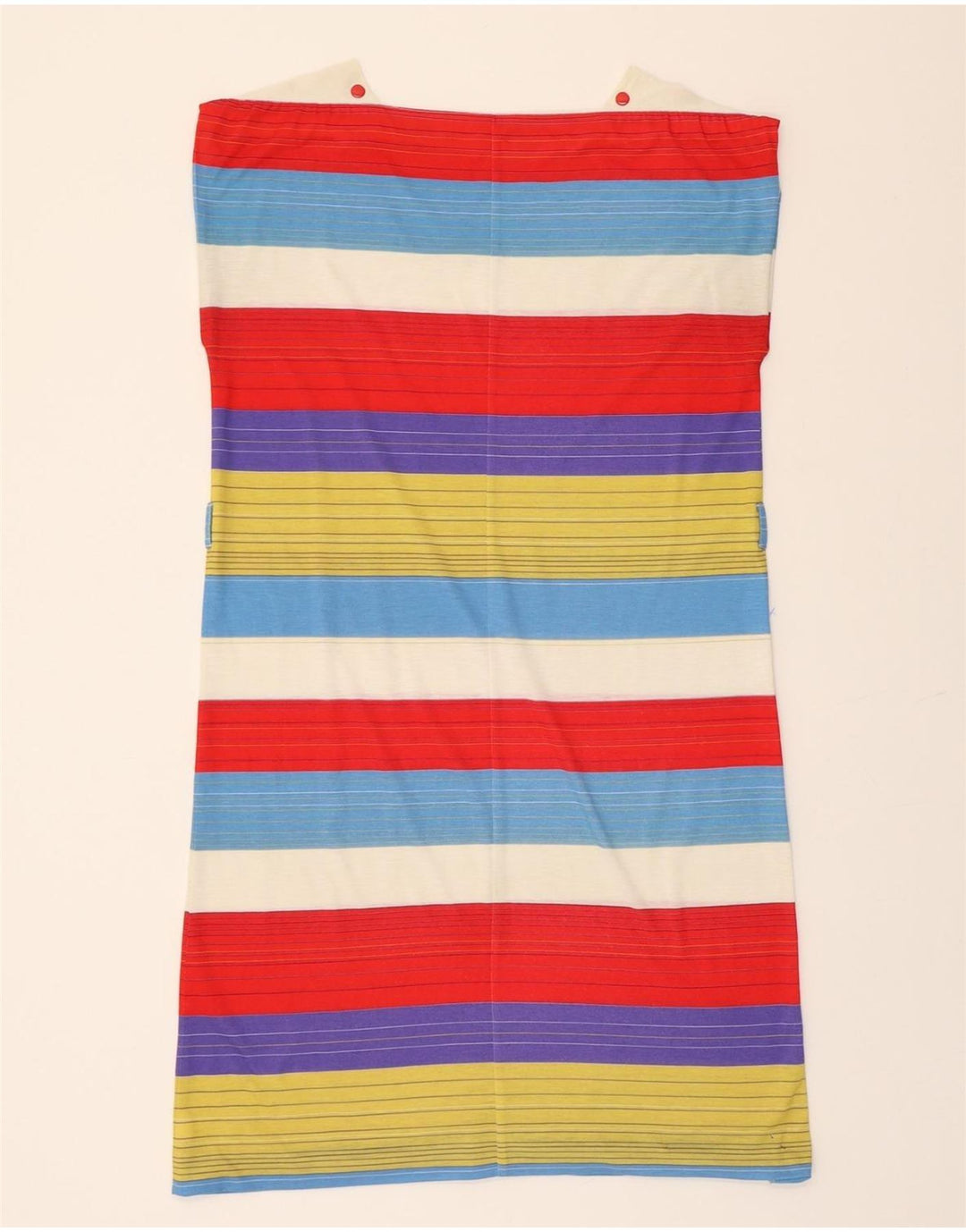 VINTAGE Womens Sleeveless Sheath Dress IT 44 Medium Multicoloured Striped Vintage Vintage and Second-Hand Vintage from Messina Hembry 