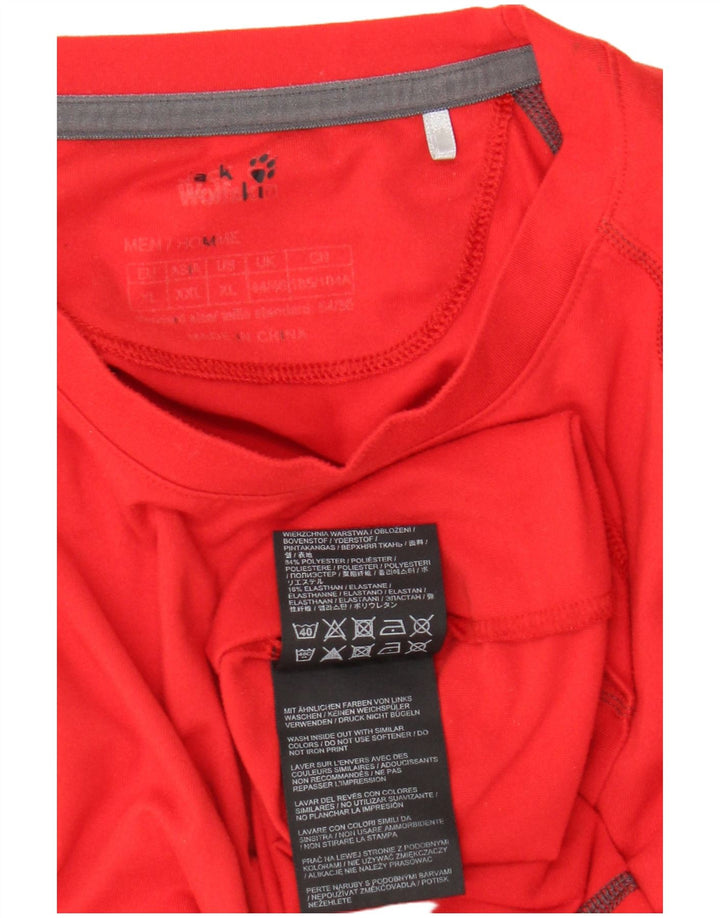 Jack Wolfskin muška majica dugih rukava UK 44/46 XL crveni poliester