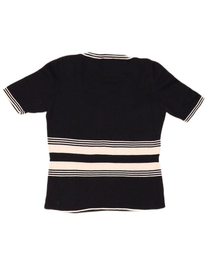 LUISA SPAGNOLI Ženski džemper s veznim izrezom UK 14 Veliki crni