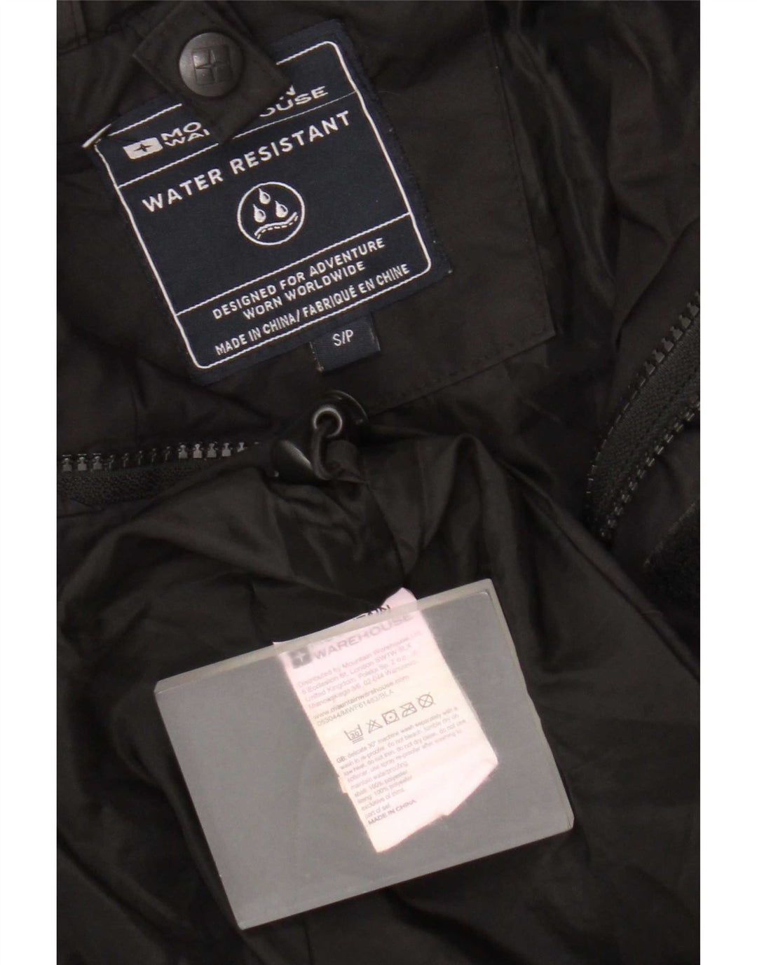 Mountain Warehouse Muška kišna jakna s kapuljačom UK 36 Mala crna poliester