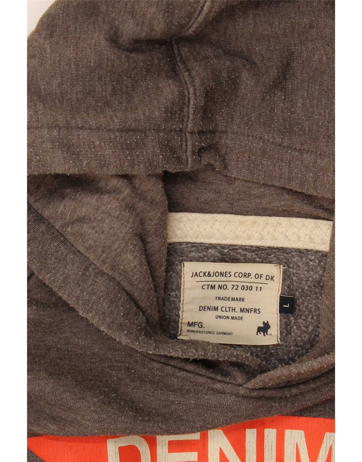 Jack & Jones muška majica s kapuljačom s kapuljačom, velika siva