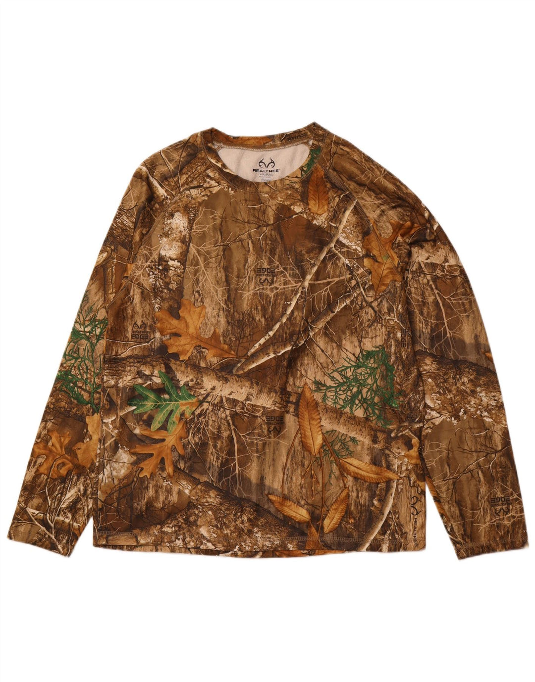 REALTREE Muška majica dugih rukava UK 42/44 velika smeđa kamuflažna poliester