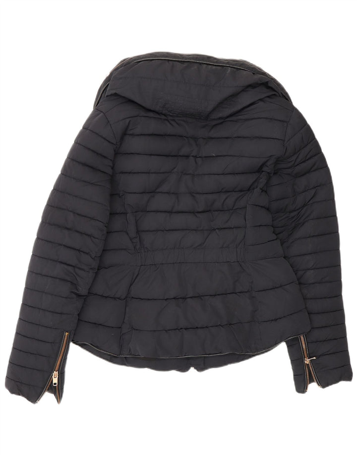 Zara ženska podstavljena jakna UK 12 Medium tamnoplavi poliester