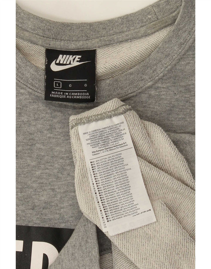 Nike muški džemper s grafičkim motivima, veliki sivi flekasti pamuk