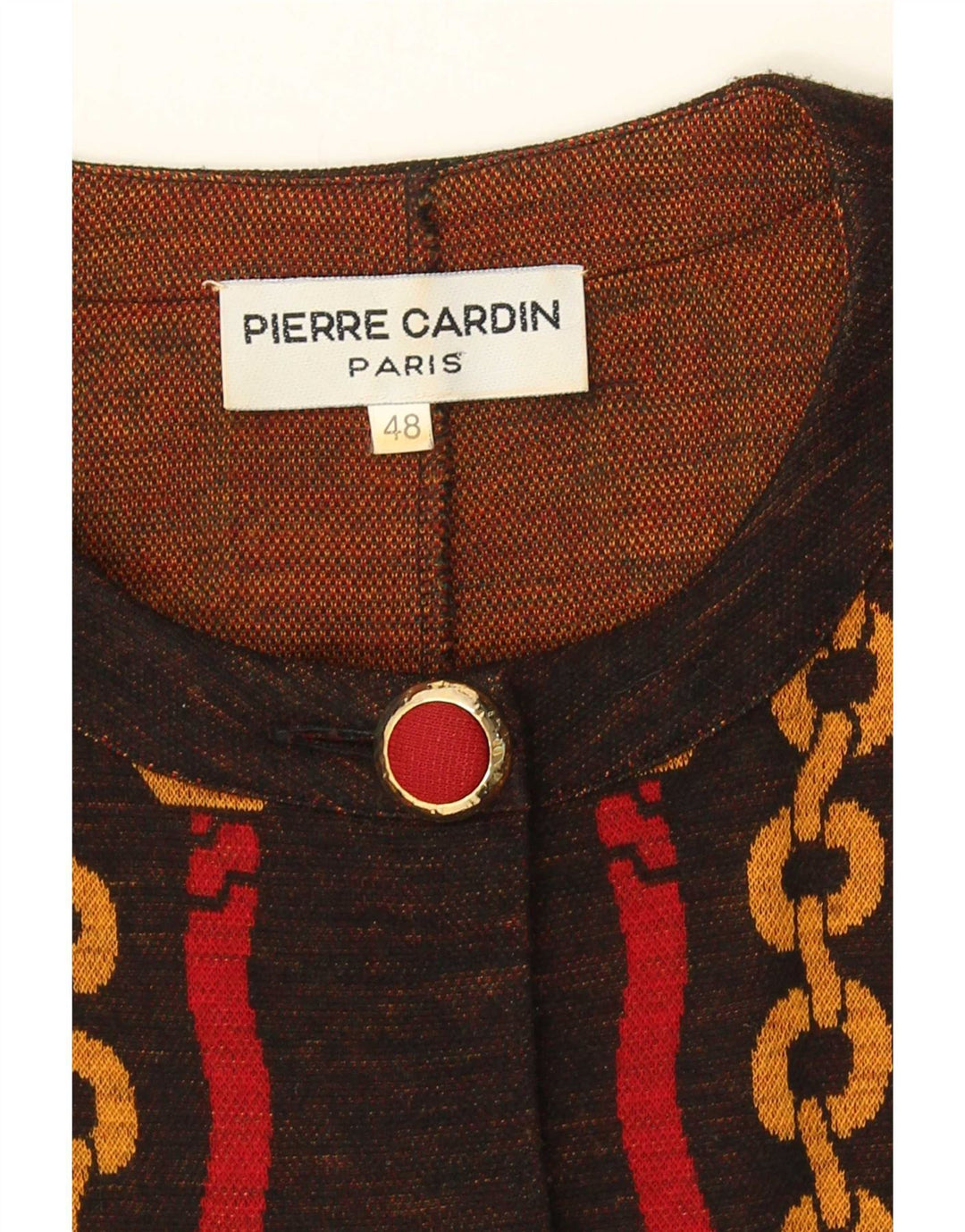 Pierre Cardin Ženska jakna s apstraktnim uzorkom s 5 gumba IT 48 XL smeđa