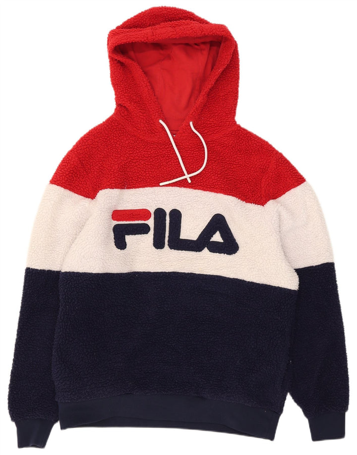 FILA muški džemper od flisa s kapuljačom, srednje raznobojne boje