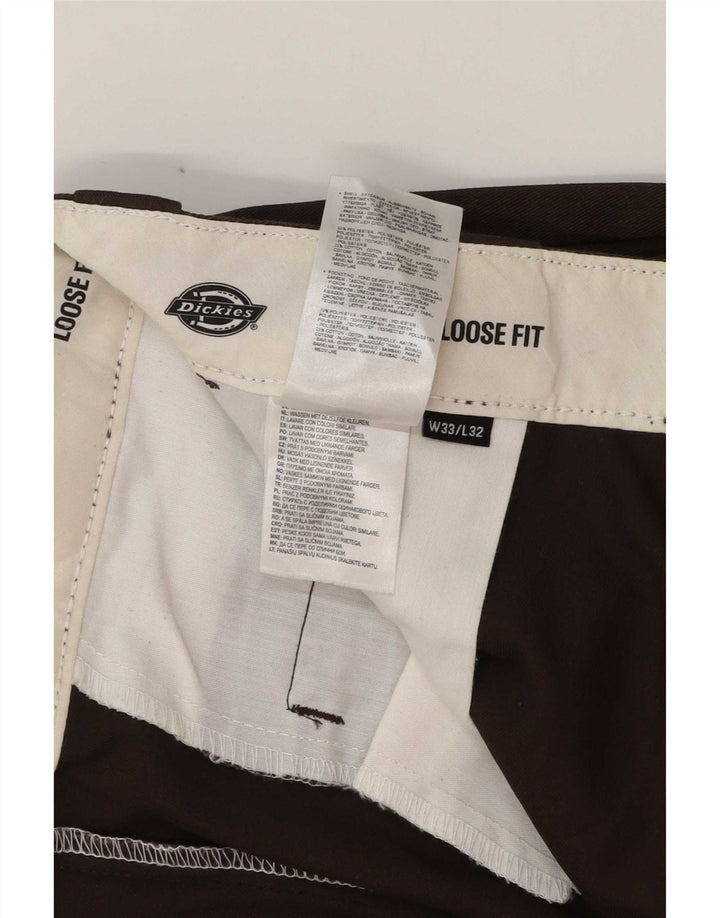 Dickies muške široke kargo hlače W33 L32 smeđi poliester