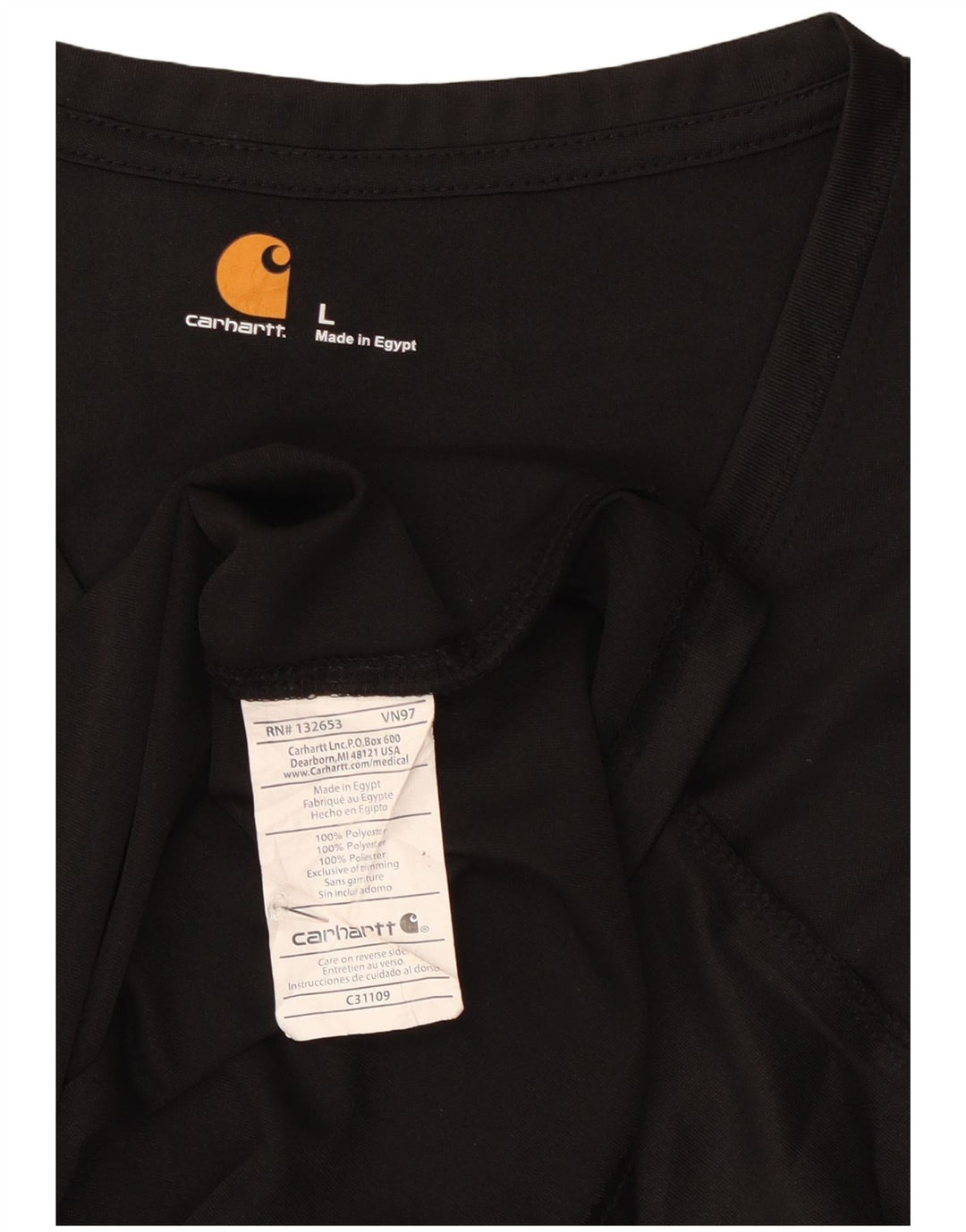 Carhartt ženska majica dugih rukava UK 16 veliki crni poliester