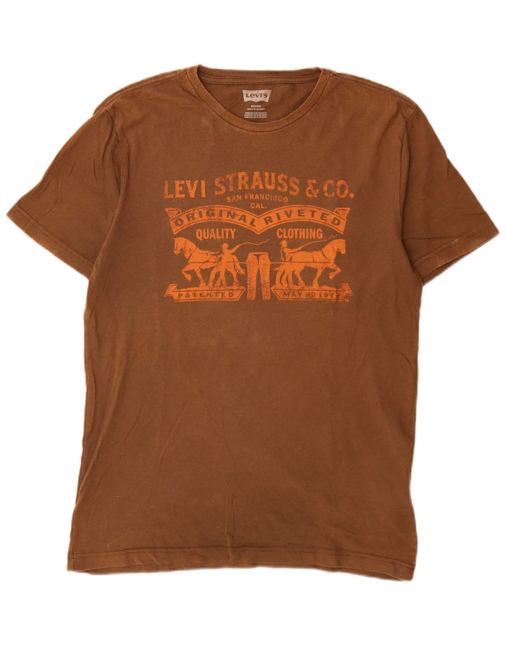 Levi's muška majica kratkih rukava srednje smeđe boje s grafičkim motivima