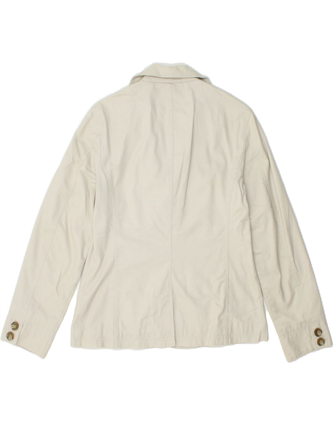 L.L.BEAN Womens 3 Button Blazer Jacket US 8 Medium Grey Cotton Vintage L.L.Bean and Second-Hand L.L.Bean from Messina Hembry 