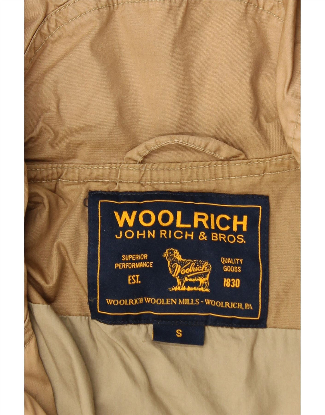 Woolrich ženska jakna parka s kapuljačom UK 10 Mala smeđa pamuk