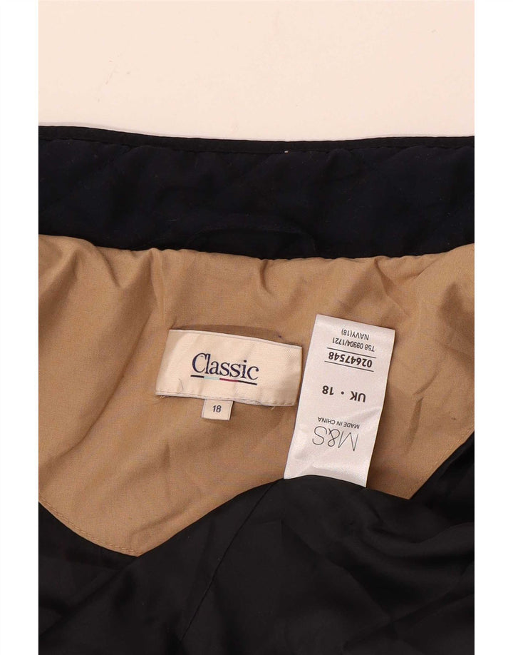 CLASSIC ženska prošivena jakna UK 18 XL tamnoplavi poliester