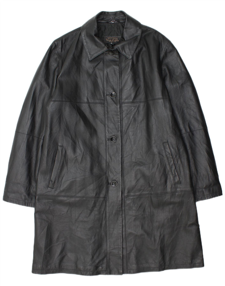 Vintage ženski kožni kaput IT 48 XL crna koža